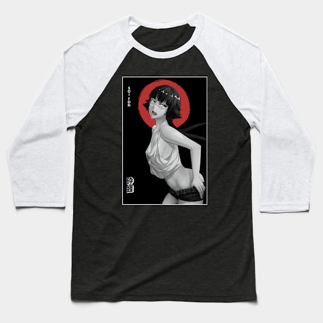 Female Shinigami Captain Simple Black Red And White Baseball T-Shirt by TaivalkonAriel